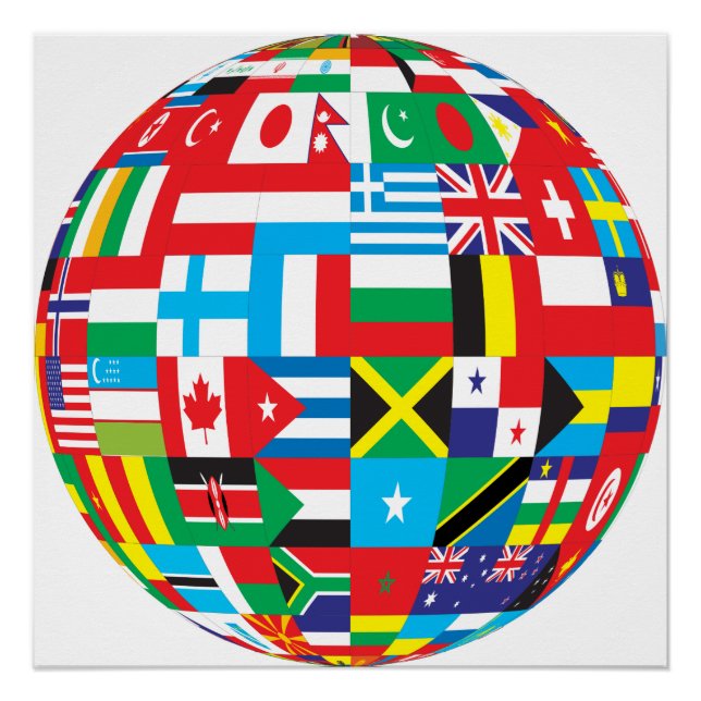 FLAGS OF THE WORLD POSTER (Front)