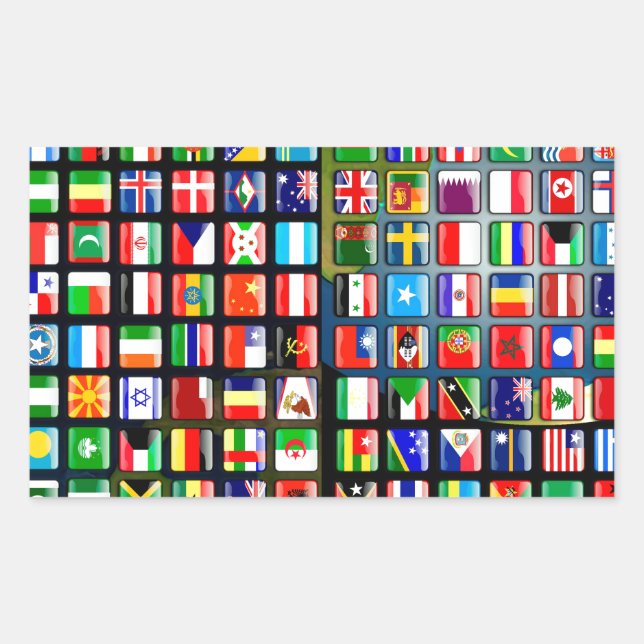 Flags of the world sticker (Front)