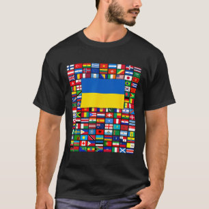 Flags Of The World Ukraine Stand With Zelensky Pea T-Shirt