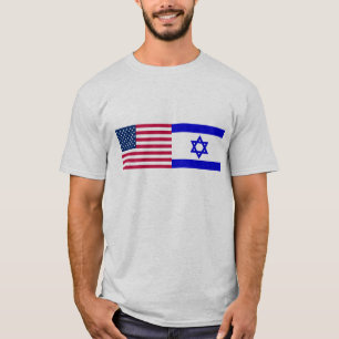 Flags of USA and Israel T-Shirt