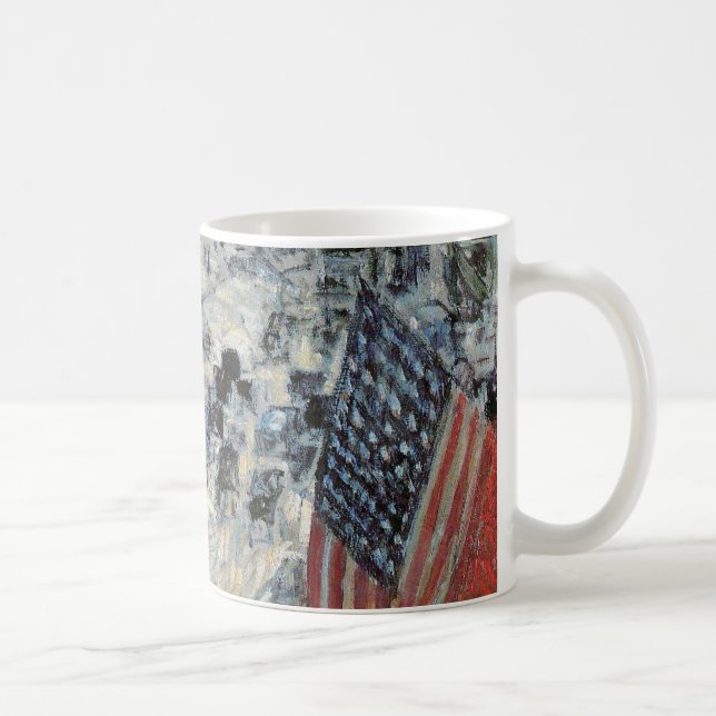 Flags on 57th Street by Frederick Childe Hassam Coffee Mug (Right)