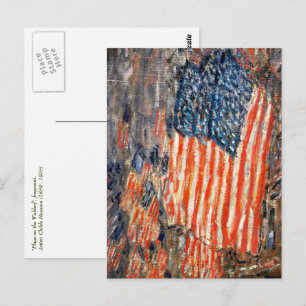 "Flags on the Waldorf" by Childe Hassam Postcard