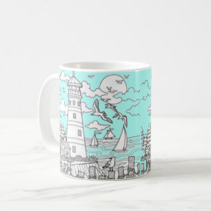 Flagship cup, sea coffee mug