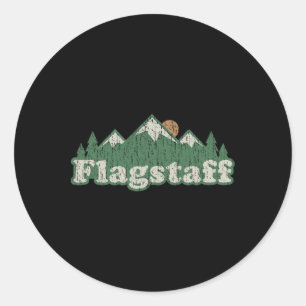 Flagstaff Arizona Az T Shirt Vintage Hiking Mounta Classic Round Sticker