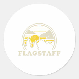 Flagstaff Arizona Az T Shirt Vintage Hiking Mounta Classic Round Sticker