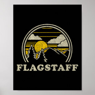 Flagstaff Arizona Az T Shirt Vintage Hiking Mounta Poster