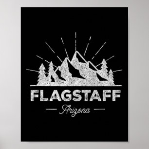 Flagstaff Arizona Az T Shirt Vintage Hiking Retro  Poster