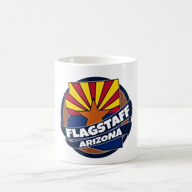 Flagstaff Arizona flag burst coffee mug (Center)