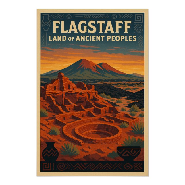 Flagstaff – Native Heritage & Ancient Ruins Poster (Front)
