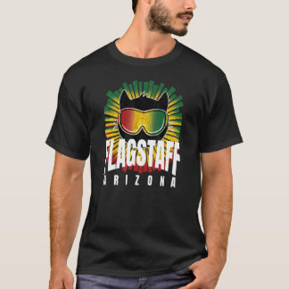 Flagstaff Reggae Kitty Cat w Jamaican Ski Goggles T-Shirt