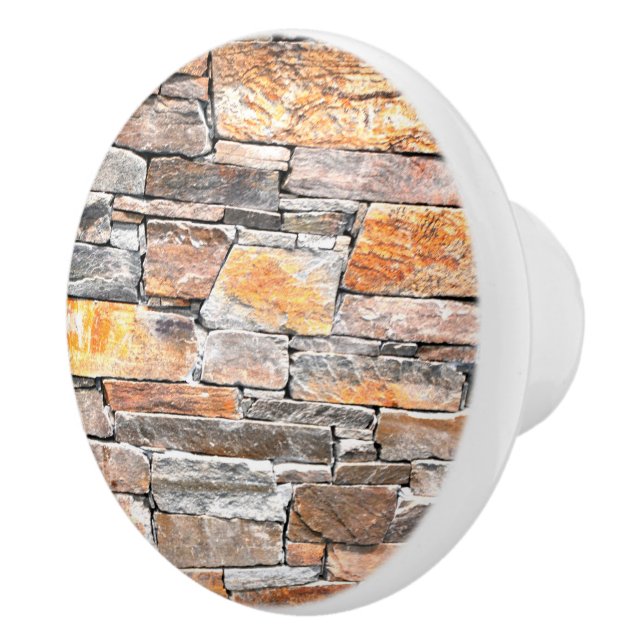 Flagstone | natural stone pattern | bricks ceramic knob (Right)