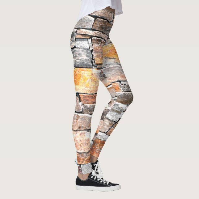 Flagstone | natural stone pattern | bricks leggings (Right)