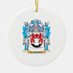 Flaherty Coat of Arms - Family Crest Ceramic Ornament