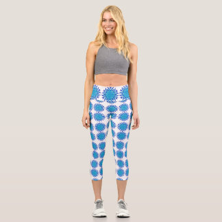 Flake pattern High waisted capris