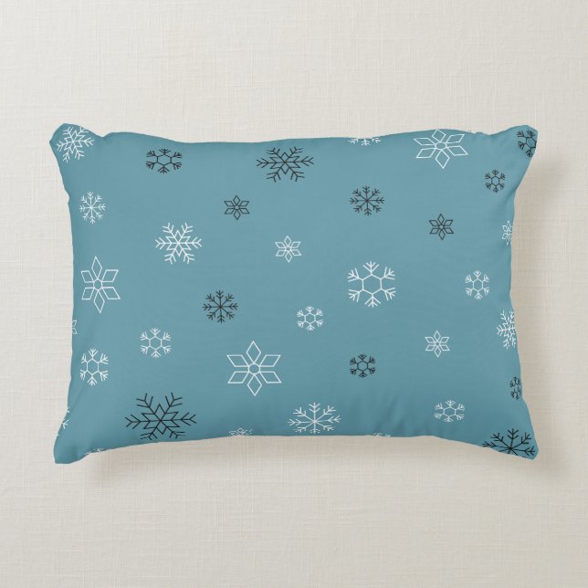 Flakes de neige Coussins graphiques (Devant)