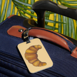 Flaky Buttery French Croissant Foodie Pastry Chef Luggage Tag