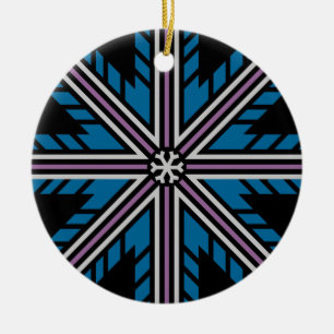 Flaky ornament, double-sided ceramic ornament