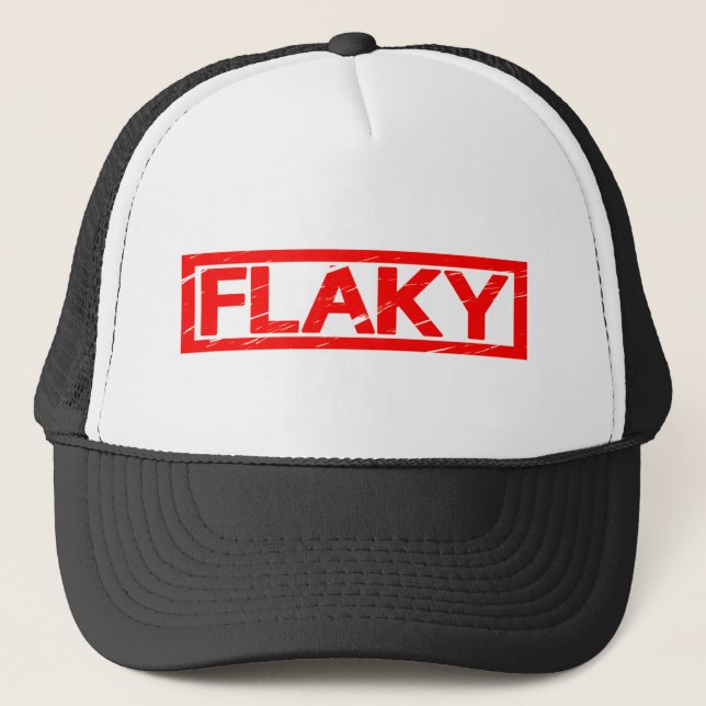 Flaky Stamp Trucker Hat (Front)