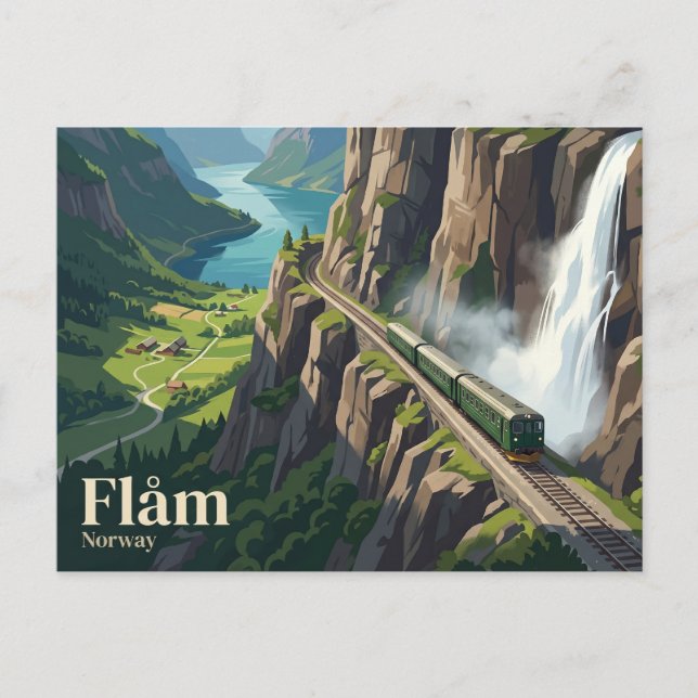 Flåm Railway Norway Postcard (Front)