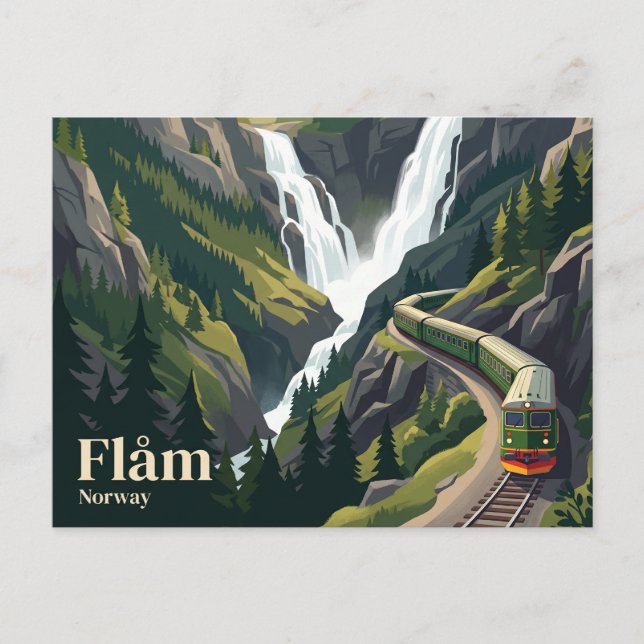 Flåm Railway Norway Postcard (Front)