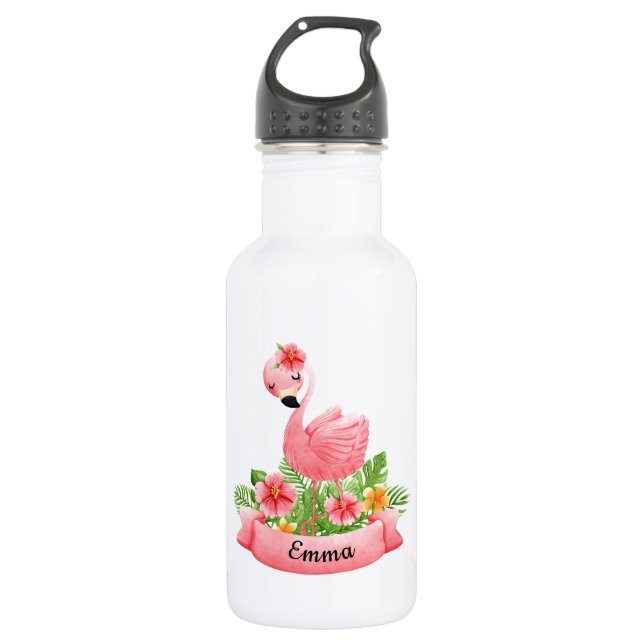 Flamant Flowers Flowers Personalized Child 532 Ml Water Bottle (Front)