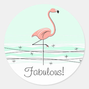 Flamant rose Aqua Fabulous! autocollant