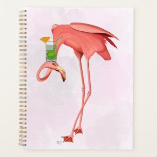 Flamant rose avec Cocktail