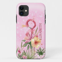 Flamant rose avec Coque de la Couronne coque iphon