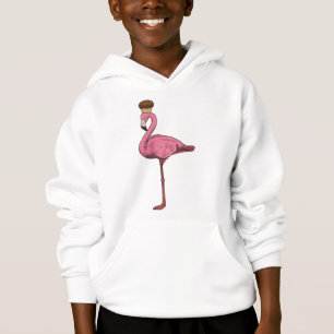 Flamant rose avec muffin