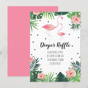 Flamant rose Baby shower à thème  Déchets Carte Ra