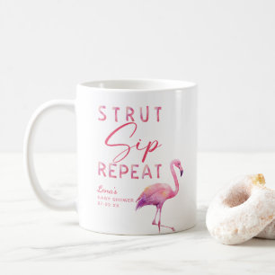 Flamant rose Baby shower Mug - Signe de la corde R