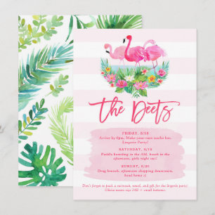 Flamant rose Bachelorette Heekend Horaire Carte dé