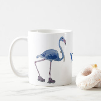 Flamant rose bleu avec tasse Pearls. Vote Harris 2
