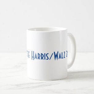 Flamant rose bleu avec tasse perles. Vote Harris/W