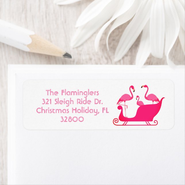 Flamant rose Christmas Sleigh Ride (En situation)