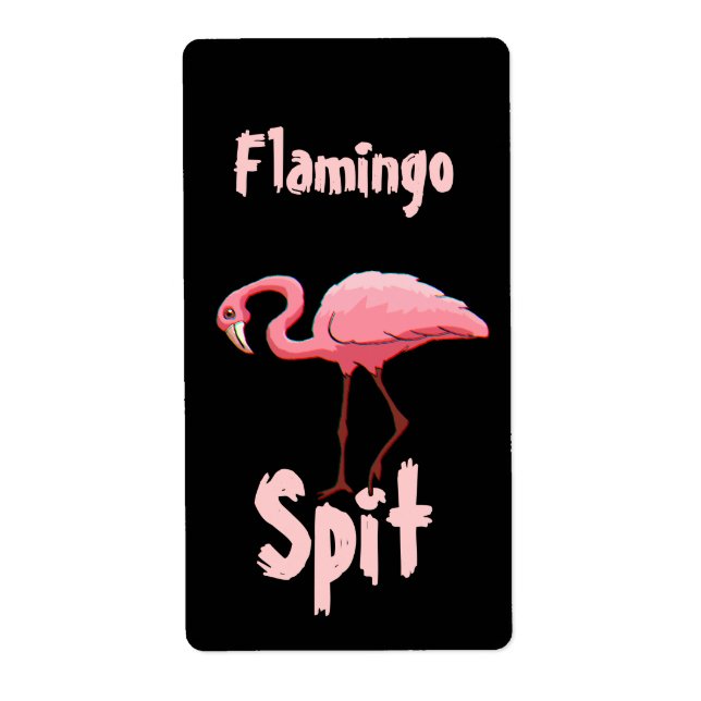 Flamant rose couture poire Bière Vin amusant Étiqu (Devant)