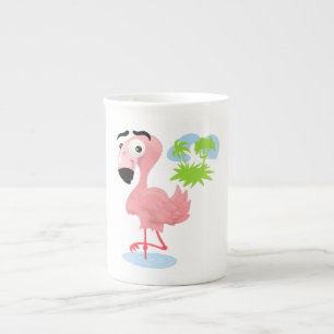 Flamant rose de dessin animé Chine Mug