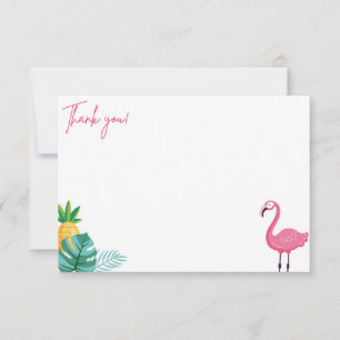 Flamant rose de fête d'anniversaire - Carte de not
