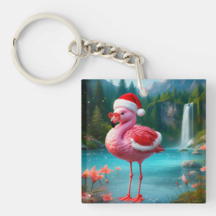 Flamant rose de Noël Comme Père Noël-47475