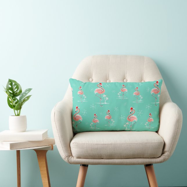 Flamant rose de Noël Groupe lombaire coussin (Chaise)