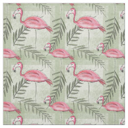 Flamant rose et tissu rose