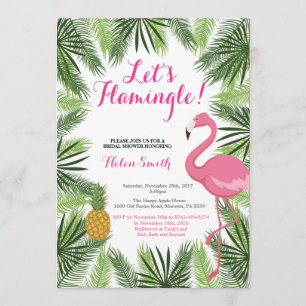 Flamant rose Invitation de la douche nuptiale Flam