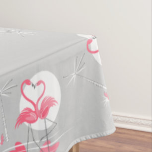 Flamant rose Love Bordure nappe 60x104