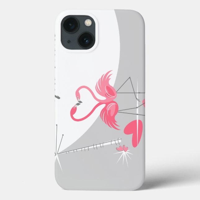 Flamant rose Love Grand Lune Nom coque ipad (Verso)