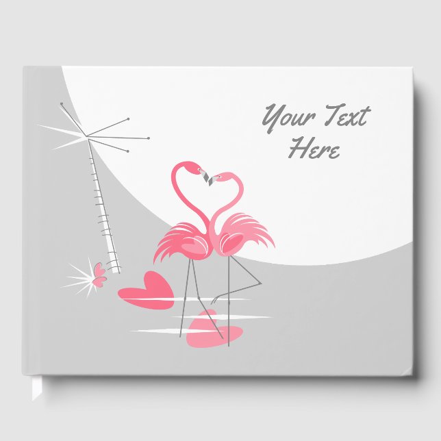 Flamant rose Love Large Moon Texte livre d'or (Recto)