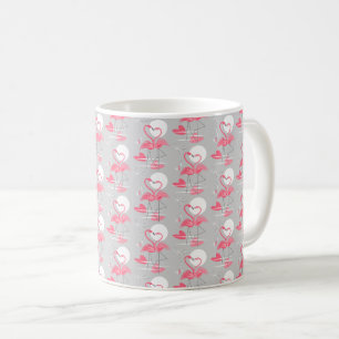 Flamant rose Love Tiled mug