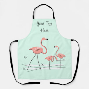 Flamant rose Ocean Aqua Trio 2 tablier texte