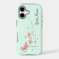 Flamant rose Ocean Aqua Trio "Nom" coque iphone
