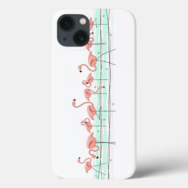 Flamant rose Ocean Line iPad Mini coque (Verso)