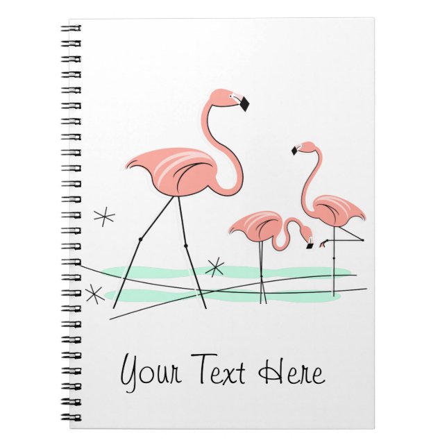 Flamant rose Ocean Trio 2 carnet texte (Devant)